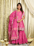MULMUL DARMIKA PINK BLOCK PRINTED FLARED KURTA-SHARARA & DUPATTA SET MULMUL DARMIKA PINK BLOCK PRINTED FLARED KURTA-SHARARA & DUPATTA SET